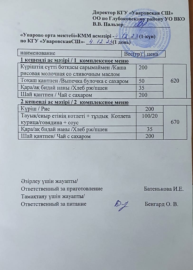 Меню