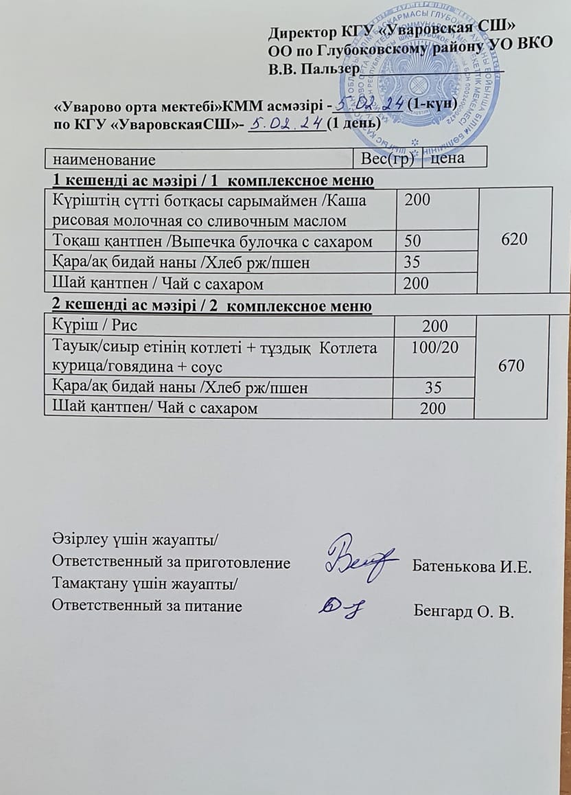Меню