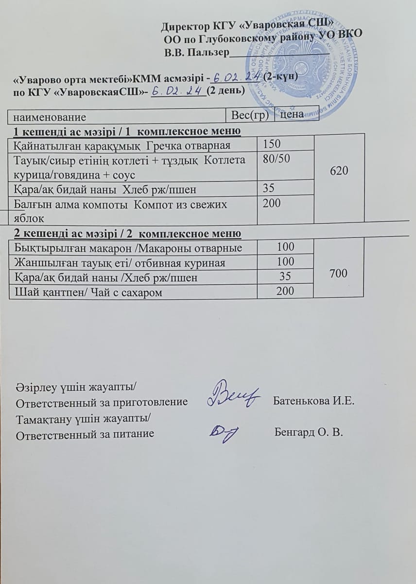 Меню