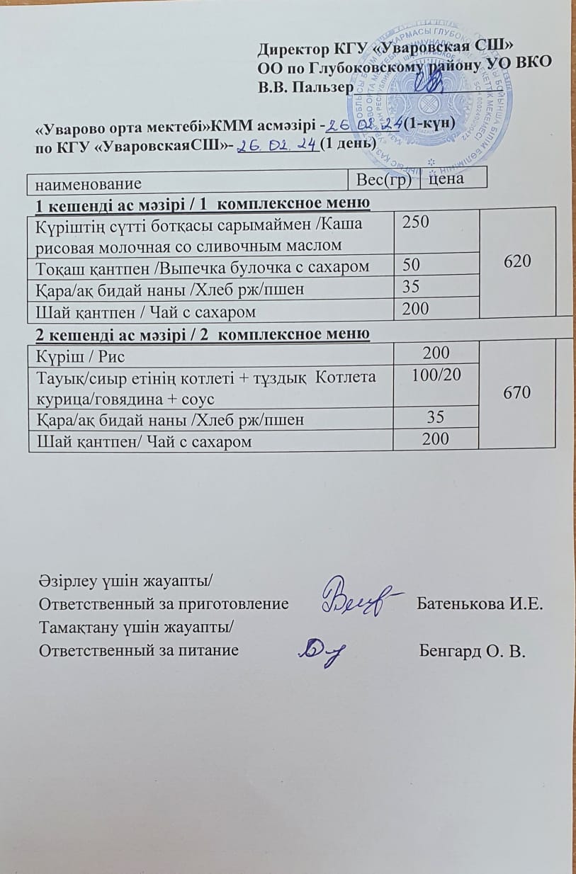 Меню