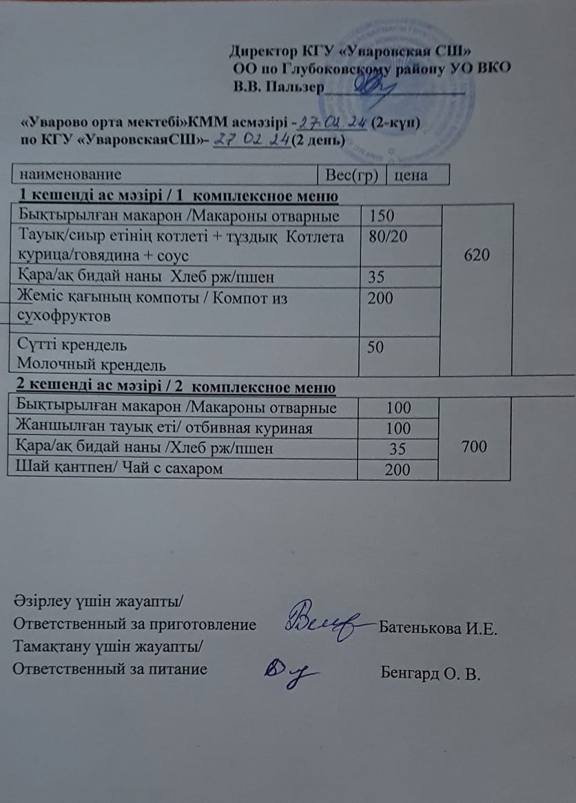 Меню
