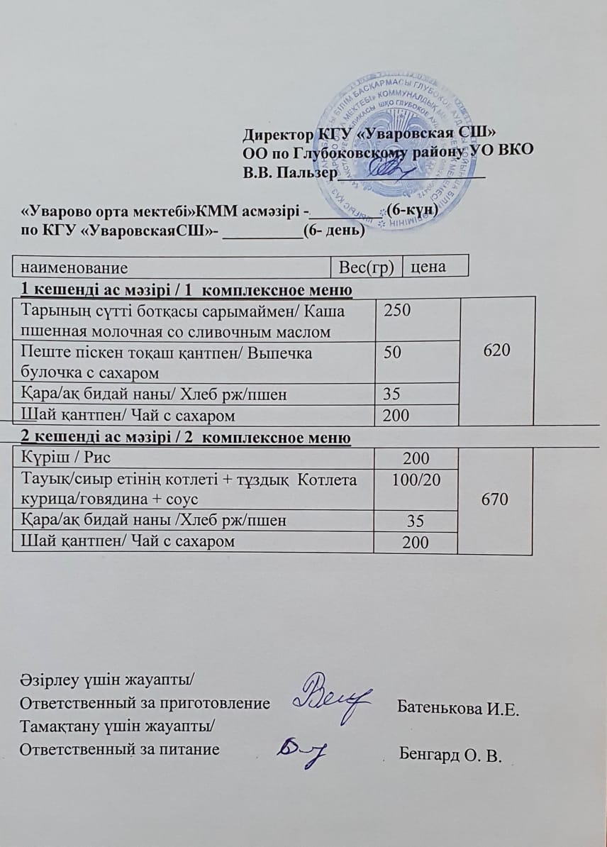 Меню