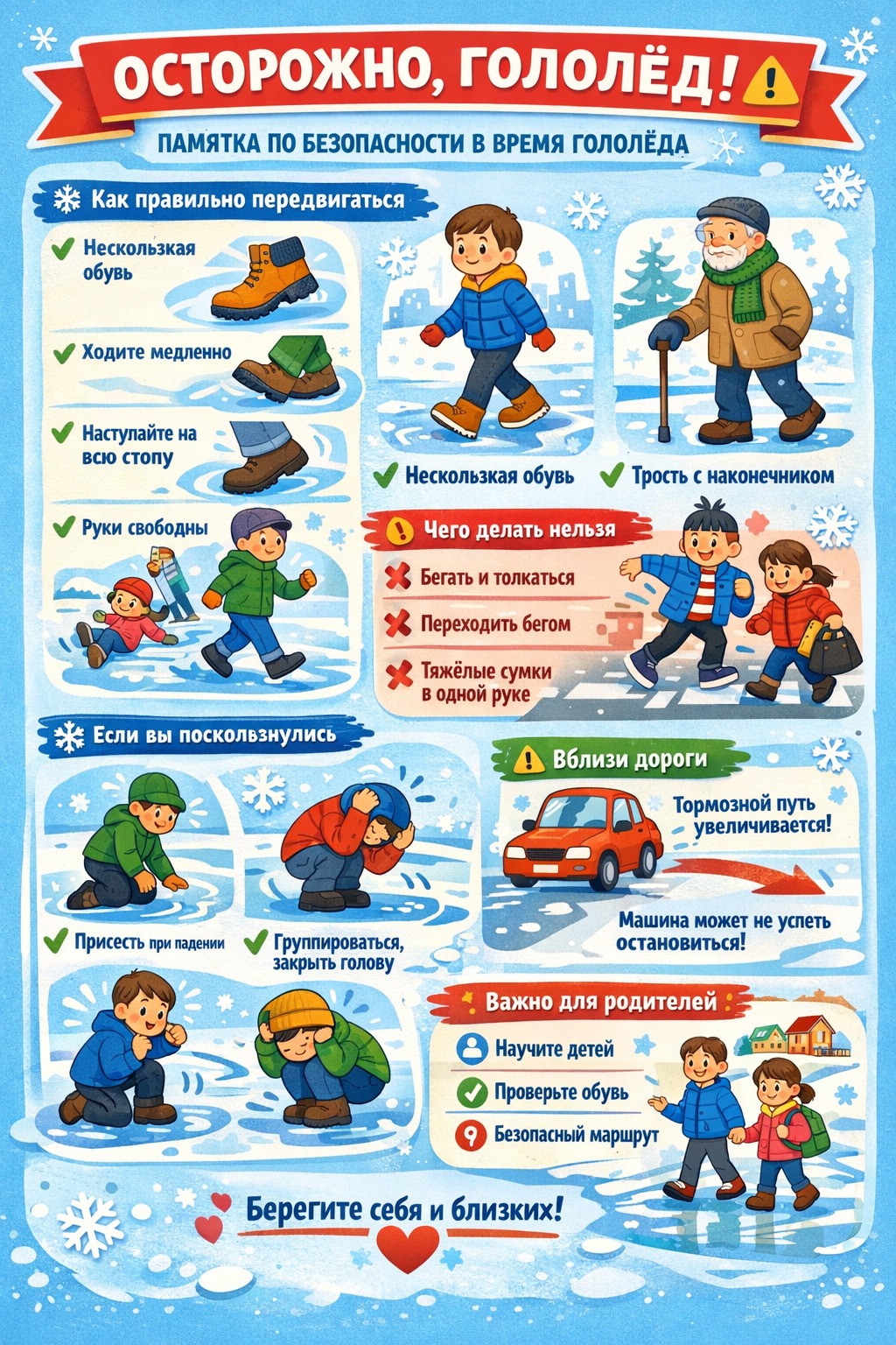 Осторожно гололед