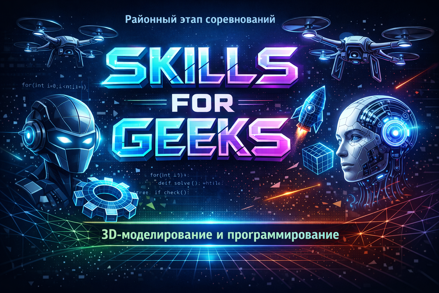 Районный тур IT-чемпионата по 3D-моделированию и программированию